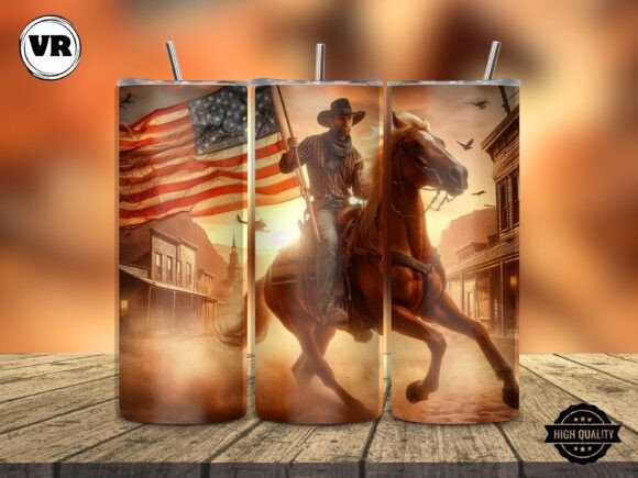 American Cowboy on Horse Tumbler Wrap Review for Real Projects