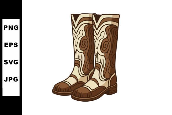 Cowboy Boots with Brown and Cream Decora: A Designer’s Perspective