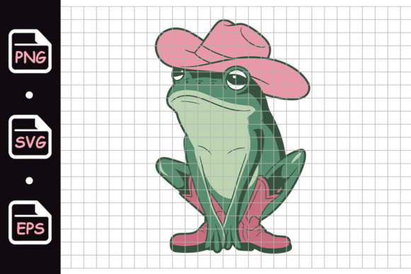 Cowboy Frog with Pink Hat and Boots: A Playful Embroidery Design for Real Projects
