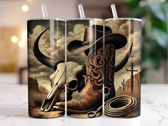 Cowboy Western Tumbler Wrap Design Review