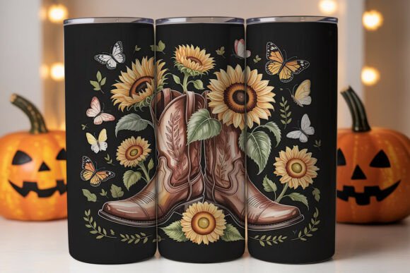 Sunflower Cowboy Boots Tumbler Wrap Review for Real Projects