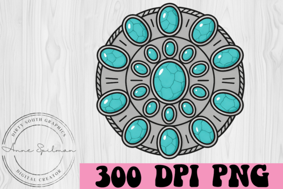 Turquoise Silver Concho Western Theme Review