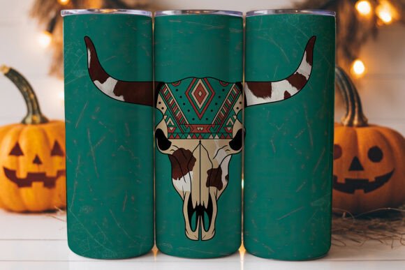 Western Bull Skull Tumbler Wrap Design Review
