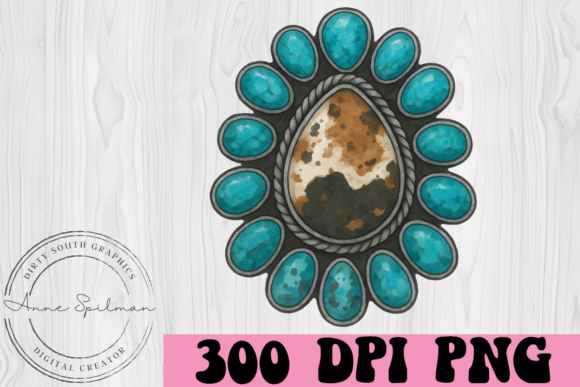 Western Turquoise Stone Gem Cow Print Review